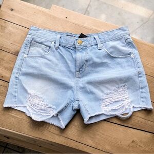 Mossimo Supply Co. Light Blue Distressed Denim Shorts
